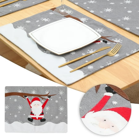 

Bescita Christmas Decoration Linen Embroidery Table Mat For The Elderly Home Decoration