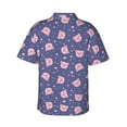 thumbnail image 3 of Daiia Cute Pig Hawaiian Shirt for Men Gentle Cotton Regular Short Sleeve Casual-Medium, 3 of 9