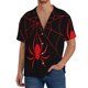 thumbnail image 1 of Balery Red Spider Camisa Casual de Manga Corta con Botones para Hombre, Texturizada, Estilo Cubano, para Playa, Verano-X-Large, 1 of 5