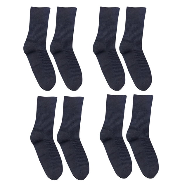 4 pares de calcetines de algodón para diabéticos, sin costuras, para pacientes, ancianos, embarazadas, color negro