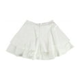 thumbnail image 2 of City Studio Womens Satin Tiered Mini Skirt, White, Juniors, 3, 2 of 2
