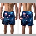 thumbnail image 3 of luoweisi Men's Beach Shorts Quick Dry Swim Trunks with Mesh Lining Plants under the Stars 2XL, 3 of 5