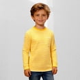 thumbnail image 2 of Byoo Toddler Girls Striped Tee Shirt Long Sleeve Crew Neck T Shirt Casual School Comfortable Top for Children， Yellow, 2 of 6