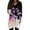 Light Purple, variant on WTOBBY Women's Retro Floral Print Blouse V-Neck 3/4 Sleeve Tunic with Side Pockets Mid-Length Casual Top for Everyday Chic Style,Black L