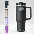 thumbnail image 4 of URBAN SIP 40 oz Stainless Steel Insulated Tumbler with Handle & Straw Lid | Double-Wall Vacuum Reusable Travel Mug | Car-Friendly Tumbler for Hot & Cold Drinks, 4 of 5
