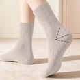 thumbnail image 4 of Women's Soft Combed Cotton Socks Mini Crew Socks Thin Seamless Viscose Bamboo Cotton Soft Cozy Casual Cute Above Ankle 3 Pairs(Beige,One Size), 4 of 4