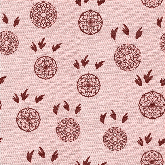 Ahgly Company Machine Washable Indoor Square Transitional Pink Bubble Gum Pink Area Rugs, 4' Square