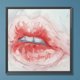 thumbnail image 1 of Cuadros Decorativos Kit de pintura por números, pintura al óleo artesanal para labios, decoración de pared para el hogar (H1530) Wdftyju embutido en tela, 1 of 1