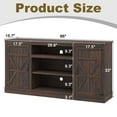 thumbnail image 4 of 66" Farmhouse TV Stand for 65" 70" 75" TVs with Charging Station, 33" Tall Entertainment Center Console Table with Adjustable Shelves/4 Layer Storage for Living Room, 4 of 9