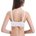 thumbnail image 4 of FhsagQ Soutien-Gorge Femme Soutiens-Gorge Poitrine Exposée à la Mode Femme Dentelle Soutien-Gorge Froncé Paire Ajustable de Bonnets Fins sous-Vêtements Soutiens-Gorge pour Femme Justaucorps String Soutiens-Gorge pour Femme Grande Taille avec Bas Blanc 100B, 4 of 4