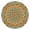 Mandala005, variant on 44in Round Tablecloth with Elastic Edge, Waterproof Fitted Table Cover for 36-44" Tables, Floral Theme Polyester Reusable Table Cloths Wipe Clean for Picnic, Dining, Outdoor Use and Party Decor