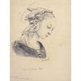 thumbnail image 2 of Santiago Rusiñol 12x14 Gold Ornate Wood Frame and Double Matted Museum Art Print Titled - Bust from the ‘Madonna with Angels’ by Filippo Lippi (1894), 2 of 4