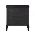 thumbnail image 4 of Benjara Cherry 30" Nightstand- 3 Drawers- Cabriole Legs- Rubberwood- Black, 4 of 6