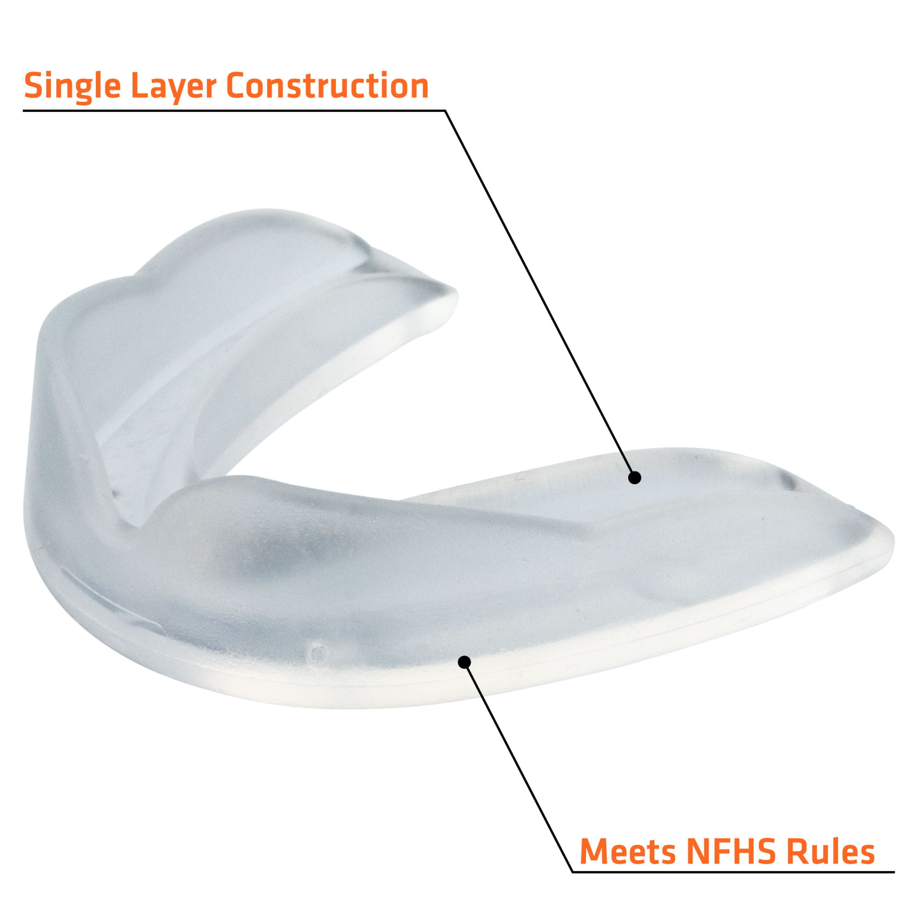 Zero-G Sports Mouthguard 1-Pack, Clear - Adult Size - Dental Grade Custom Fit - Basketball, Football, Soccer, Baseball, Hockey, Lacrosse, Teeth Grinding