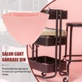 thumbnail image 1 of HOOWIFFY 2Ud Colgante Para Basura Rosa Ideal Para Organización En Carrito De Salón De Belleza, 1 of 8