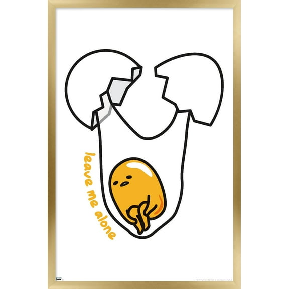 Gudetama - Leave Me Alone Wall Poster, 14.725" x 22.375" Framed