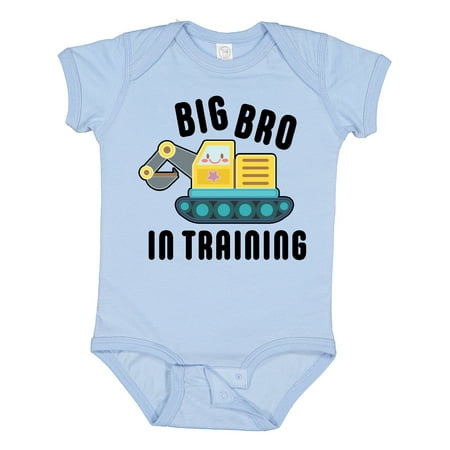 

Inktastic Big Bro in Training with Bulldozer Gift Baby Boy Bodysuit