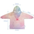 thumbnail image 7 of Pastel Rainbow Clouds Blanket Hoodies for Kids 6-13YR Oversize Wearable Blanket Hoodies for Boys Girls Teens, 7 of 7