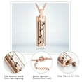 thumbnail image 3 of Cremation Jewelry Urn Necklace for Ashes, Pet Paw Print Memorial Pendant for Dog Cat Ashes Keepsake Locket for Men for Women(Rose Gold), 3 of 7