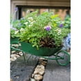 thumbnail image 2 of Decorative Planter Cart Green Metal Cart Planter, 2 of 4
