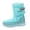 Light Blue, variant on Womens Plus Size Warm Snow Boots Fashion Casual Versatile Fleece Lined Thick Fall Winter Trendy Slimming Comfortable Boots For Wide Feet Snow Boots For Women