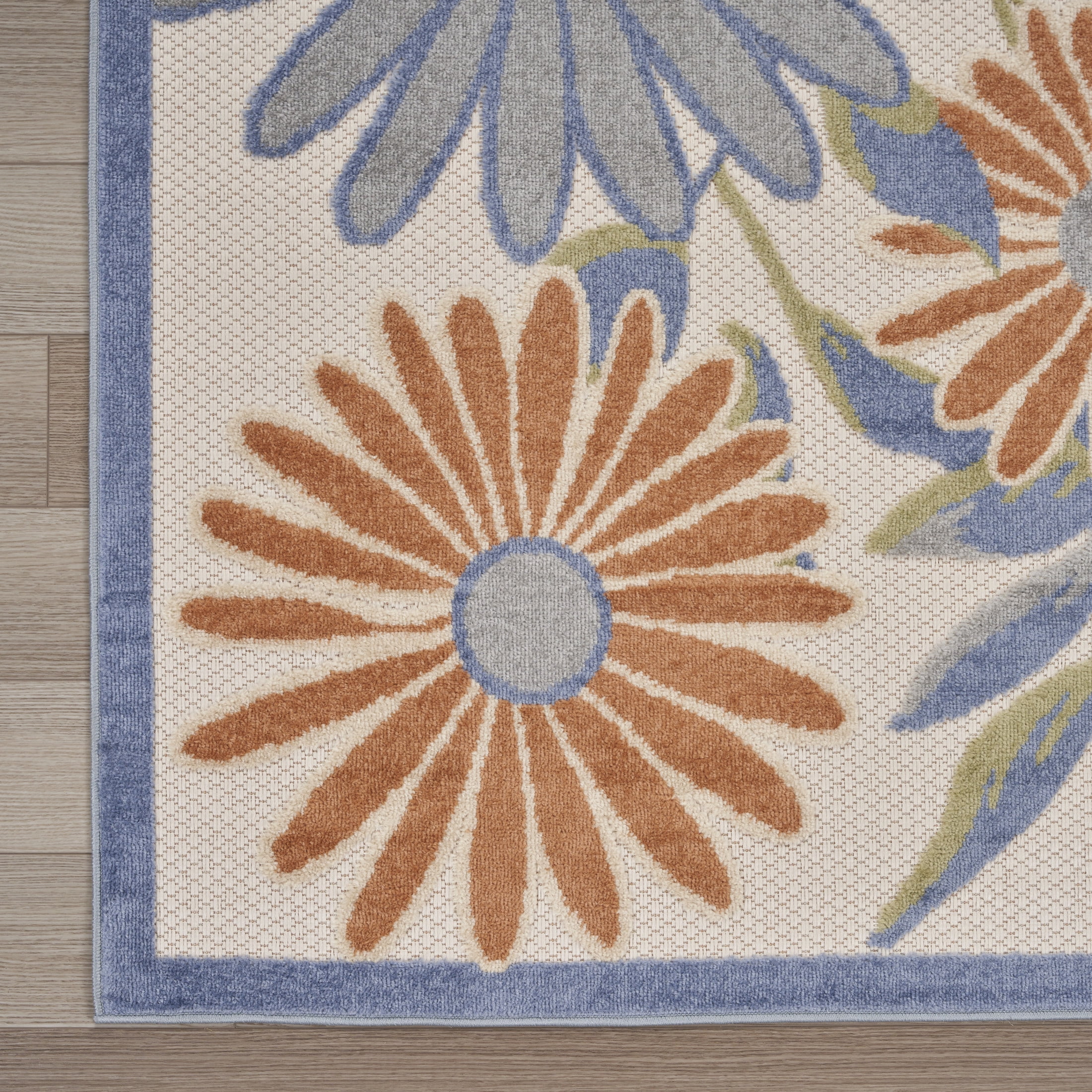 Nourison Aloha 3'6" x 5'6" Beige Multicolor Contemporary Rug