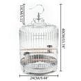 thumbnail image 6 of Miumaeov Stainless Steel Parrot Cockatiel Bird Cage Travel Carrier Cage with Chassis Buckle Food Cup, 6 of 9