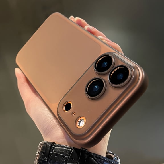 Phone Case - Luxury Ultra-Thin Matte Translucent Soft Phone Case for Iphone 17 Pro Max Air 16 Pro Max Plus with Glass Lens Protector Skin Feeling Anti-Fingerprint Cover