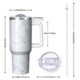 thumbnail image 2 of Floral 40oz Tumbler– Stainless Steel Insulated Tumbler with Handle and Straw, Large Capacity Travel Cup for Hot & Cold Drinks,Thanksgiving,Christmas, Spring,Flower, 2 of 6