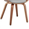 thumbnail image 6 of Adalyn Gray Faux Leather and Walnut Wood Dining Room Accent Chair, 6 of 12