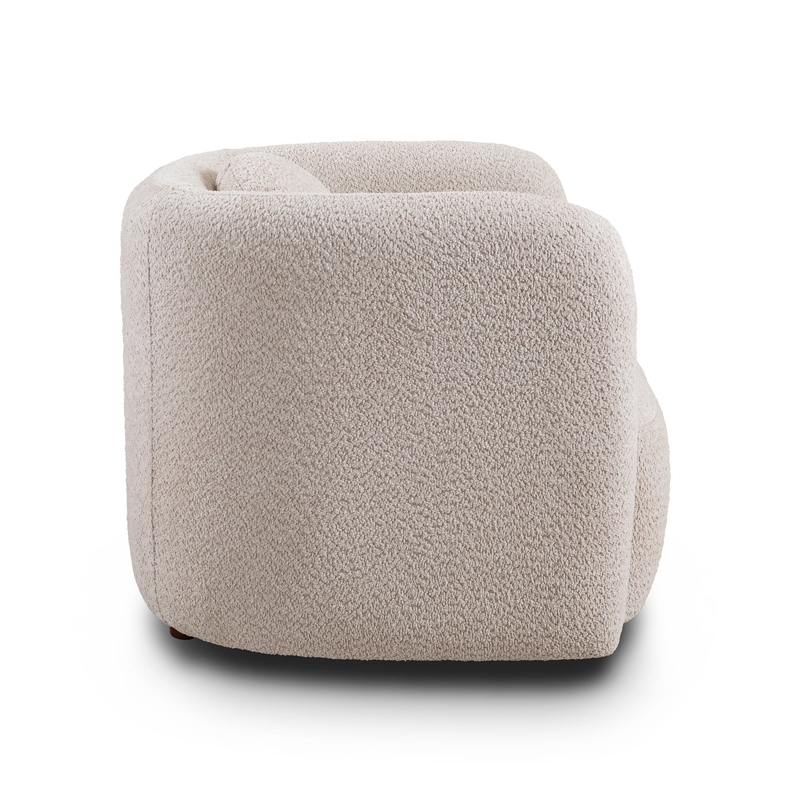 MAYEERTYAccent Square Sofa Chair, Boucle Fabric Upholstered Single Cloud Couch Chair, Japandi Style Armchair for Living Room, 1 Seater Sofa