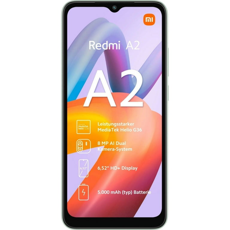 Xiaomi Redmi A2 4G 64GB + 2GB Global Version (USA Market T-mobile, MetroPCs  ) Factory Unlocked 6.52 8MP Dual Camera (Black)