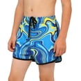 thumbnail image 5 of Boys Swim Trunks Sky Blue Quick Dry UPF 50+ Swim Shorts for Kids Beach Pool with Drawstring Waist & Mesh Liner,Size L, 5 of 6