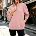 thumbnail image 2 of Rciityk Women's Fleece Quarter Zip Stand Collar Long Sleeve Sweatshirt with Pockets, Soft Midweight, Plus Size, 2 of 9