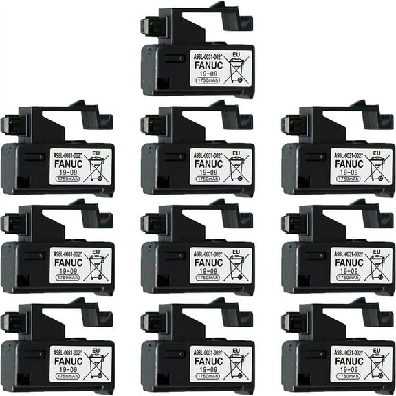 10 PCS 3V 1750mAh A98L-0031-0028 PLC Battery Lithium Replacement for FANUC A02B-0309-K102 Part NO A98L-0031-0028 CNC Machine Controler Battery