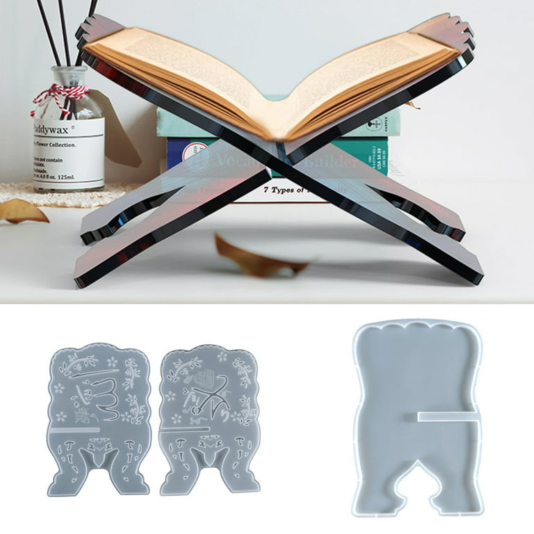 D-GROEE Book Stand Resin Mold, Book Holder Silicone Mold Epoxy Molds for  DIY Craft Book Bracket Making