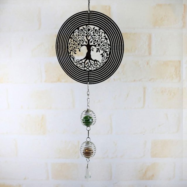 Campanas de viento en espiral de Metal para regalo, campana de viento para pared interior y exterior, ventana, puerta, jardín, patio, colgante, decoración del hogar, regalo, campanilla conme