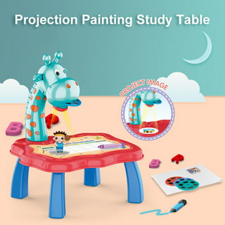 imireux Drawing Projector for Kids,Intelligent Draw Projector Toy Machine  with 32cartoon patters and 12color Brushes for Children Learn to Draw and