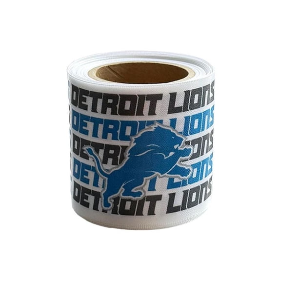 Lions Printed Ribbon 2.5"-Inch Width, 15 Foot Spool - Licensed By Turner Sports
