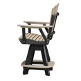 thumbnail image 3 of Pemberly Row Coastal Counter Height Swivel Arm Chair in Brown, 3 of 6