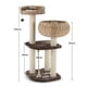 thumbnail image 3 of Costway Árbol para Gatos 104 cm con Posaderos Camas Forma de Cesta Torre para Gatos con Rascador Envuelto en Sisal Marrón, 3 of 9