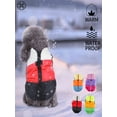 thumbnail image 4 of Luxtrada Dog Jackets for Winter Windproof Waterproof Cozy Dog Coat for Cold Weather Warm Apparel Clothes Puppy Dog Vest for Small Medium Dogs (Purple+Rose Red,S), 4 of 8