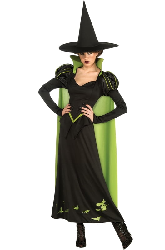 Adults Ladies Gothic Wicked Witch Oz Fancy Dress Halloween Costume Outfit 