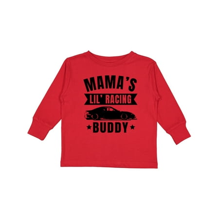 

Inktastic Mamas Lil Racing Buddy Boys or Girls Long Sleeve Toddler T-Shirt