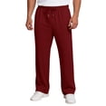 thumbnail image 7 of Mens Baggy Pants Drawstring Stretch Loose Fit Wide Leg Streetwear Pants with Pockets Red M, 7 of 7