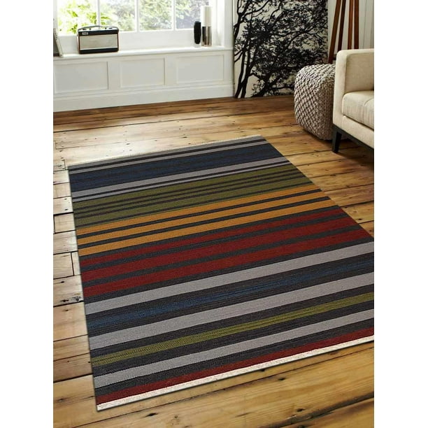 Rugsotic Carpets Hand Woven Flat Weave Kilim Wool 8'x10' Area Rug
