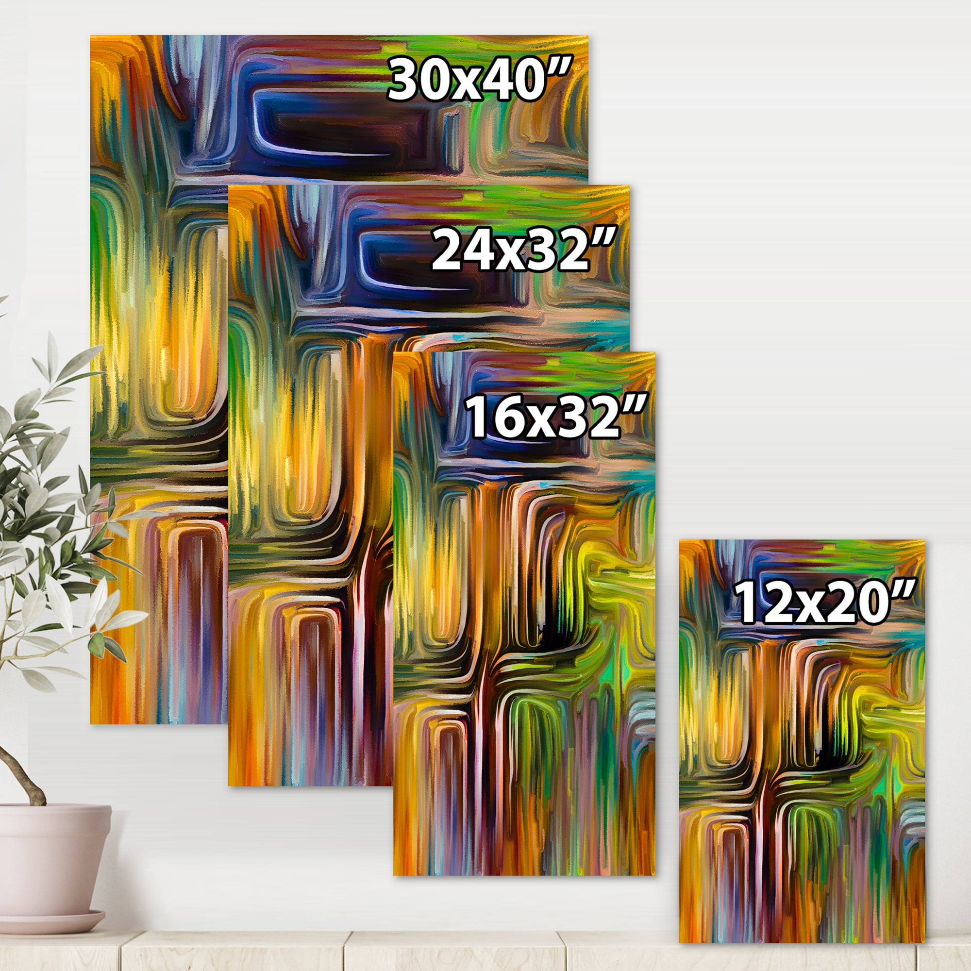 ColorSpiral Fusion I 8 in x 12 in Painting Canvas Art Print