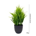 thumbnail image 2 of Linnome Artificial Green Plants Potted Fake Foliage Shrubs with Dark Pots Mini Faux Greenery for Desk Shelf Indoor Home Tabletop Decor, 2 of 7