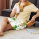 thumbnail image 5 of Balery happy dog. St. Patricks Day Pantalones cortos de pijama de punto de algodón para hombre con cinturilla y bolsillos-Large, 5 of 6
