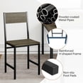 thumbnail image 2 of Barara King Set of 4 Dining Chairs with Metal Leg Construction, Slanted Back Design (Table Not Included) for Modern Kitchen, Dining Room Seating Set, Gray, 2 of 6